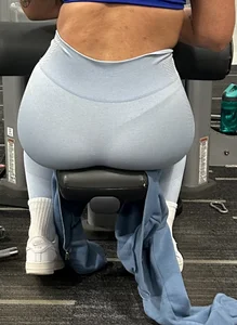 Blonde in Sports Bra at the Gym (Not OC)