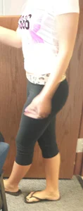 Girl in Short Tights and Slippers Office Creepshot