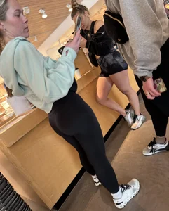 3 college PAWGS in leggings