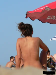 2 topless thonged sexy friends on the beach with great bodies