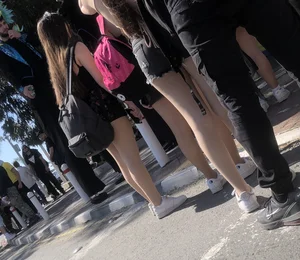 Carnival girls wearing pantyhose, spandex shorts, stockings, skirts and other outfits