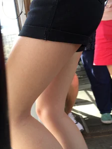 Hot Ginger In Shorts With Hot Legs in a Public Bus and on a Crosswalk Creepshots Gallery