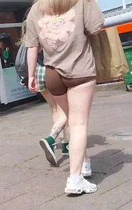 Teeen in tight gym shorts