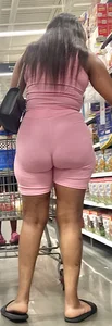 Huge Booty Ebony Milf in all Pink (vpl)