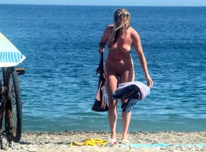 Nude beach and topless girls