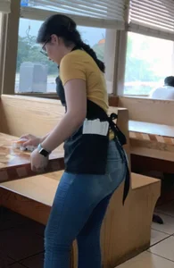 Yellow shirt jeans