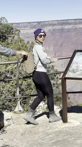 Yummy & Fit Norwegian Tourist In Shiny Leggings
