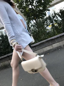 Girl in Mini Shorts Hot Skinny Legs Street Creepshot