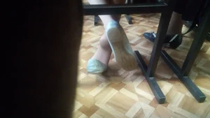 Feet Closeup Of a College Teen in Flats