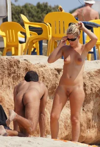 Nude beach and topless girls