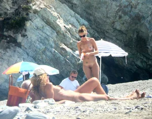 Nude beach and topless girls