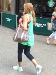 Candid girls in leggings, yoga pants, lulus and lycra