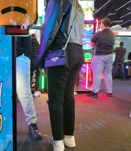 Booty in Tight Black Jeans Street Creepshot