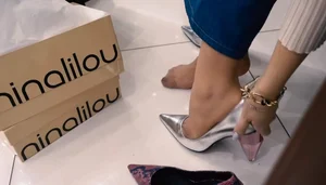 Closeups of candid girls' legs in various shoes