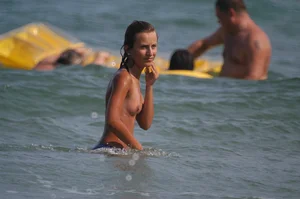 Verna topless beach girls out in the sun