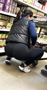 Tight booty Asian chic in black‼️