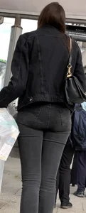 Petite ass in line