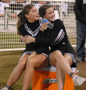 Candid cheerleaders
