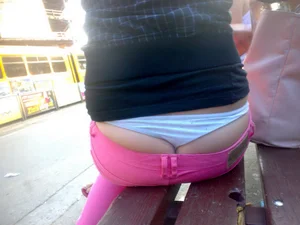 Huge collection of whale tails, ass cracks and panty peeks in public