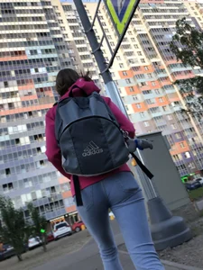 Perfect Skinny Ass and Legs in Tight Blue Jeans Creepshots Series at a Crosswalk