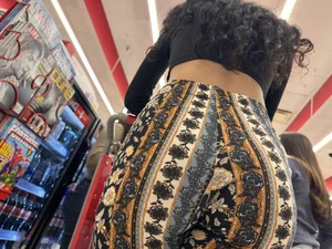 [OC] Tight College Chick with a Booty in Patterned Flare Leggings