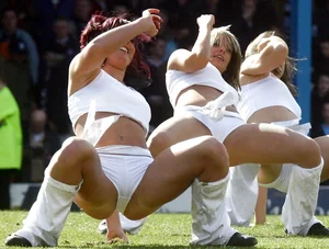 Candid cheerleaders