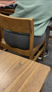 College babe with a nice ass in leggings and sweats at the library