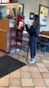 Tight Asian Picking Up Food