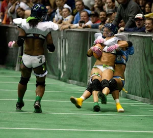 Sexy female football players with hot bodies