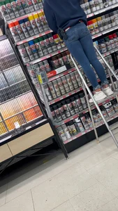 Oh My Stars! Tight AF On A Ladder🤩