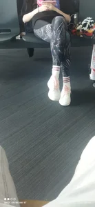 Girls with hot legs sitting in public places