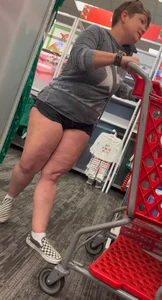 Almost busted by target security for this meaty mom showing cheeks
