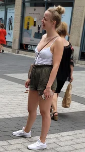 A Hot Young Candid Girl in Shorts Ans Sneakers Street Creepshots Gallery