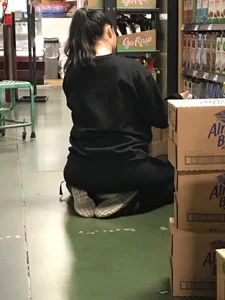 Co worker showing off ass for me