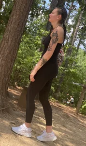 Fantastic fit butt sweat at hiking park