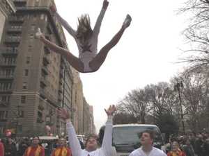 Candid cheerleaders