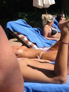 Candid beach and bikini babes