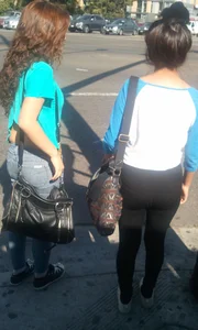 Candid girls in leggings and tights