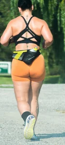 Pawg Jog: Thick cheeks bright orange