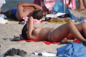 Sexy girls on nude beach Promorsk in Bulgaria