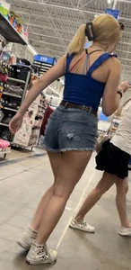 Blonde in cut offs!