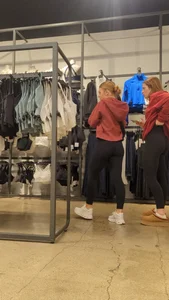 Cute white girls shopping