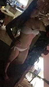 Hot Young Girl in White Underwear Taking a Selfie in a Mirror Selfie