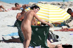 Bunch of sexy ladies on a nude beach