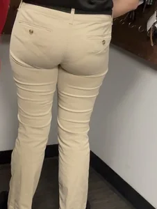 Lovely panty lines shown by my 21 year old manager