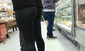 Girl in black leggings