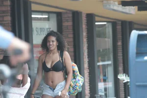 Sexy Florida beach bikini girls, some topless