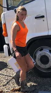 Working in booty shorts