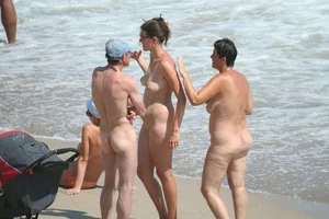 Nude beach and topless girls