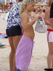 Beach voyeur girls in bikinis, thongs and topless